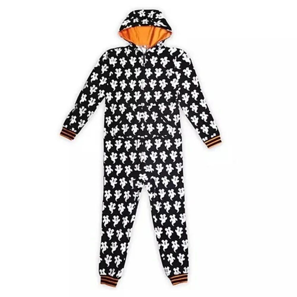 HALLOWEEN DISNEY PEOPLE Mickey Mouse Ghost Halloween Bodysuit Adults  SMALL